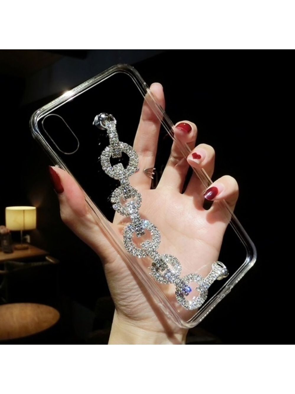 New iPhone XS Max Bling Rhinestone Chain Case - Picture 2 of 3